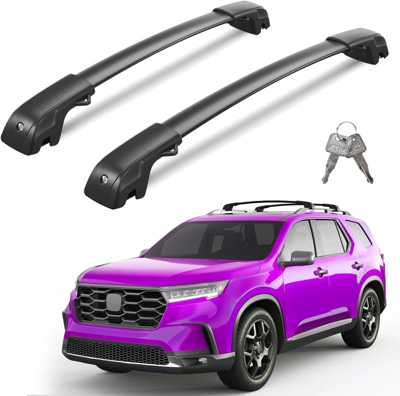 wonderdriver 300lbs Lockable Roof Rack Cross Bars Compatible with Honda Pilot 2023 2024 2025 2026 Sport Touring Trailsport Elite (Not for LX and EX-L), Heavy Duty Aluminum Roof Rails Crossbars Rooftop - Image 1